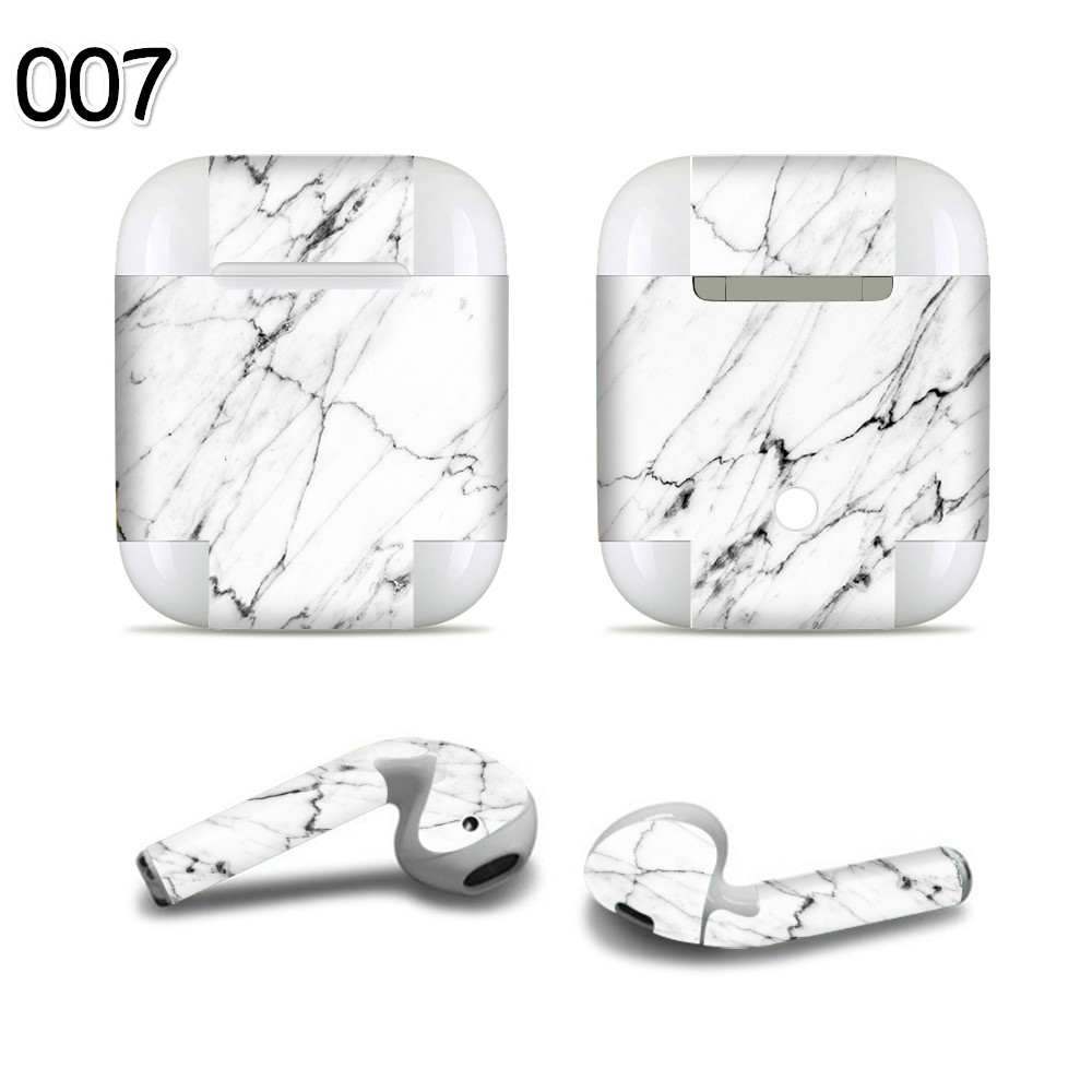 高級カスタム ファッションApple AirPodsシール セット大理石柄マーブルお洒落airpods