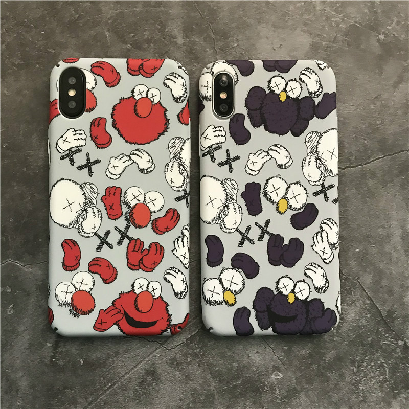 おしゃれブランドiPhoneXケース キャラクターkawsカウズ個性的カウズ×セサミストリート アイフォン6s/7/8plus携帯カバー