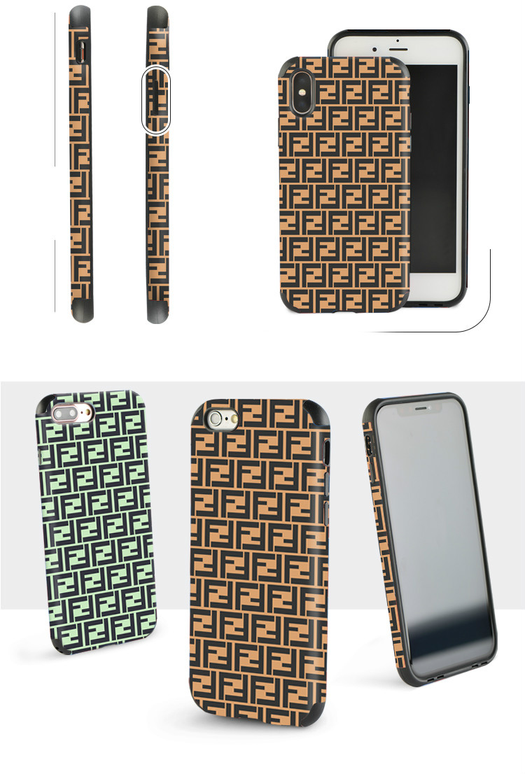 携帯カバーiPhone7Plus/iPhone XS/X/8レディース メンズおしゃれ正方形FFロゴ
