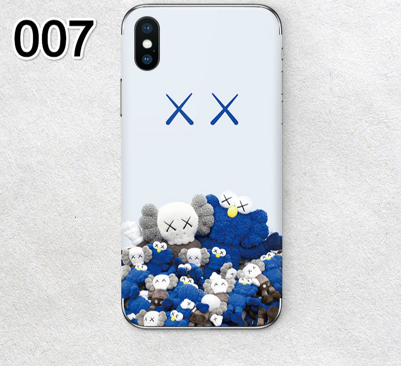 ブラック色系シールiPhone XSホワイトKAWSオシャレ スキンシール スッテカーかっこいいキレイに貼れるピンク色kaws