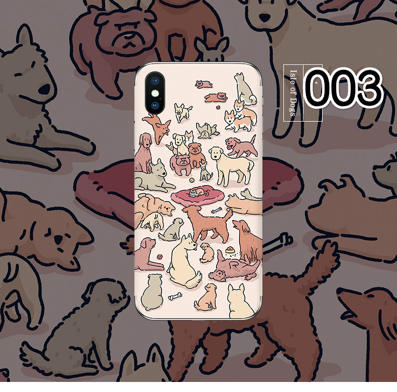 iPhoneXイラスト アイフォンXS/XS Max/XR/iPhone8ネコ犬日常生活 芸術家iPhone Xs Maxスマホシール猫