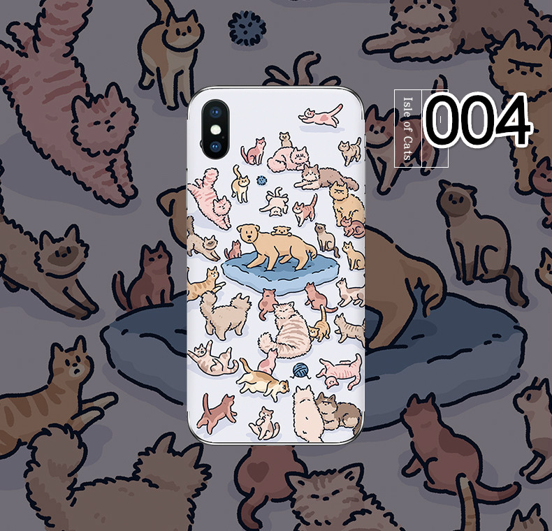 iPhone Xs Maxスマホシール猫いぬ可愛いカバー 絵柄背面ステッカーiPhone7/6sペア男女おしゃれ