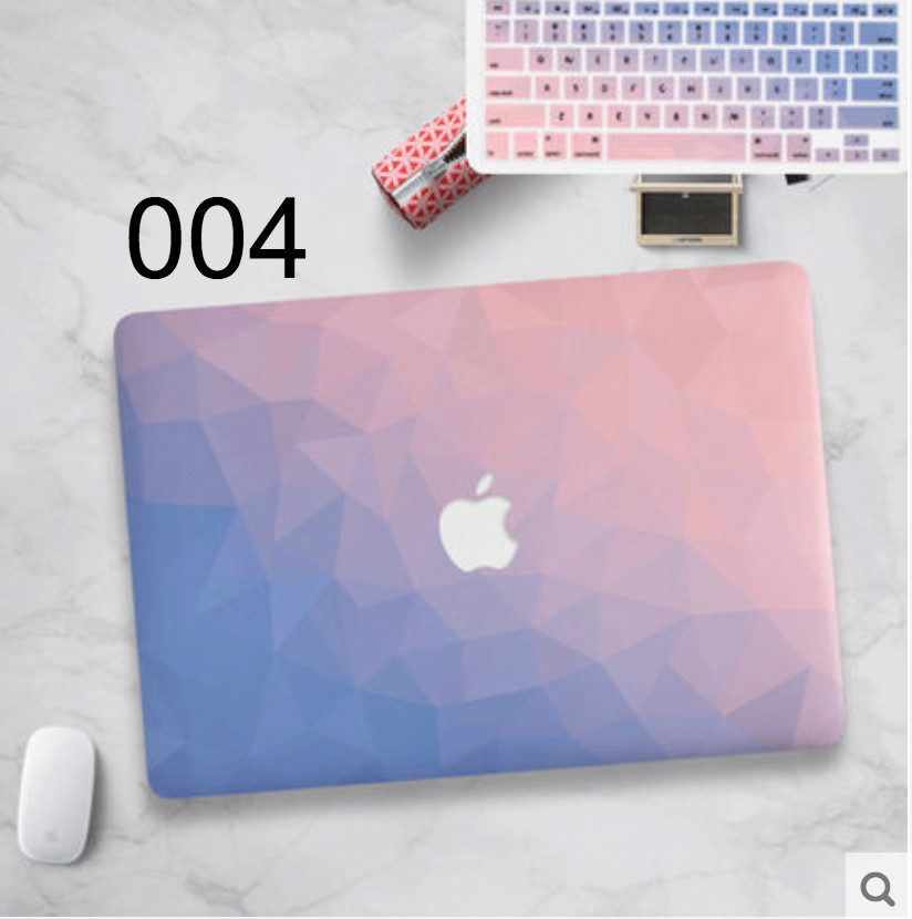 おもしろいチェック柄MacBook Pro 13インチTouch Barケース可愛いバイカラー菱形格子カバーair
