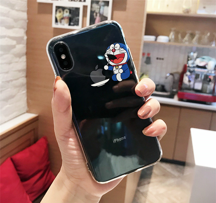 スマホケース人気iPhoneXs Max/Xrドラえもんキャラクター携帯カバー男女ペア耐衝撃ケースお揃い