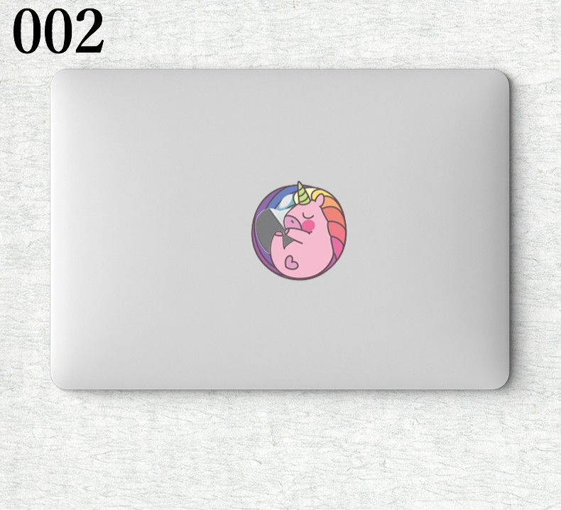 MacBook 猫MacBookProロゴ スキンシール ユニコーン虹色MacBookAir 12インチ可愛いハート柄