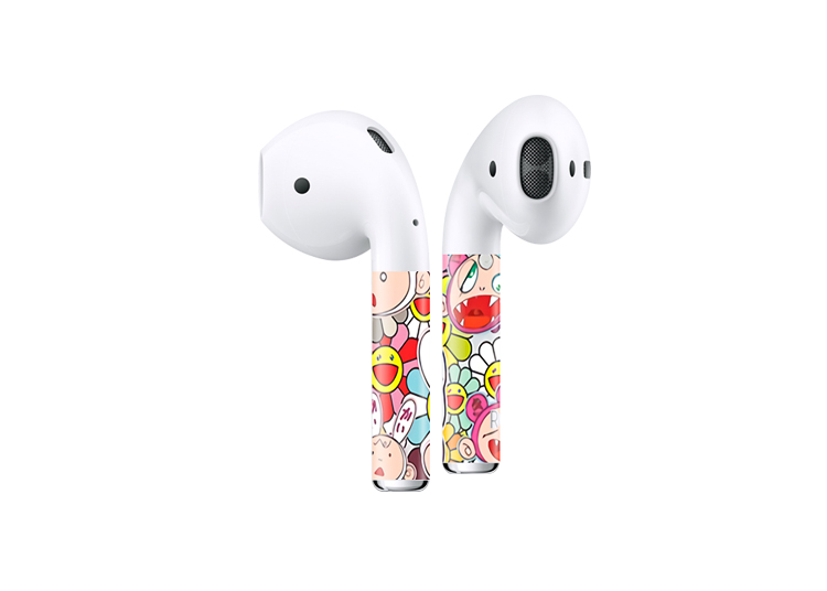 キャラクター　ステッカー スキンシール 花柄インスタ映えairPods2フラワー カスタムデコシールkaikai kiki お花アゲ花