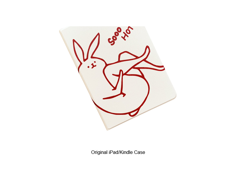 イラスト個性的うさぎiPad 9.7インチ可愛いipad　レザー保護カバー ウサギ2018ブックタイプ アイパッド