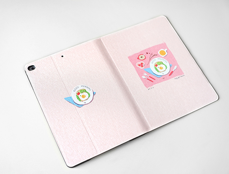 オリジナル清楚系ブランチiPadケース カバー レザーケースかわいい1/2 mini4 9.7インチ iPad 2017トースト