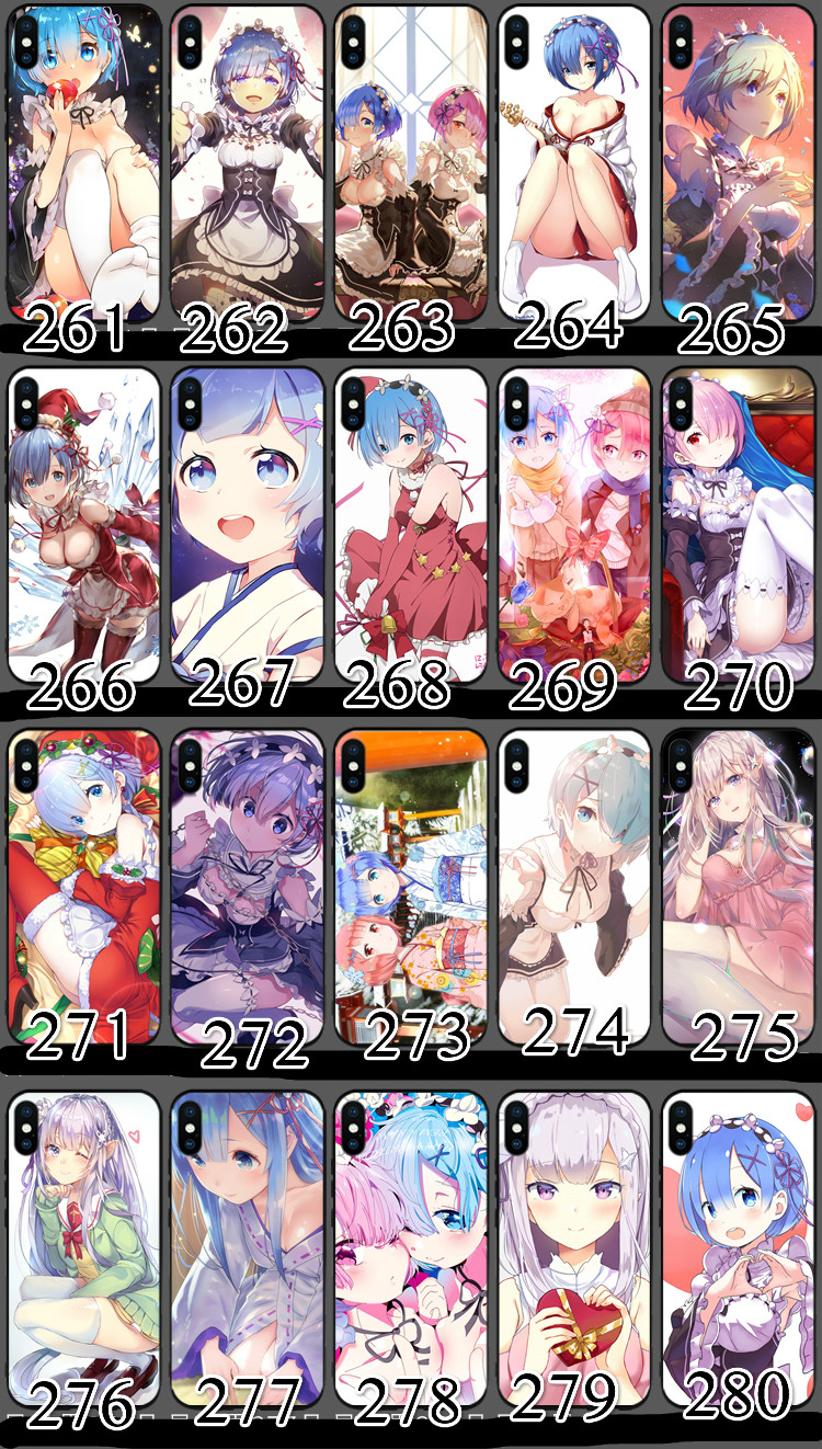 アイフォン11ケースxsmaxパックiPhoneXS/XR/8/7plus可愛いレムRem青髪少女ラム強化ガラス素材