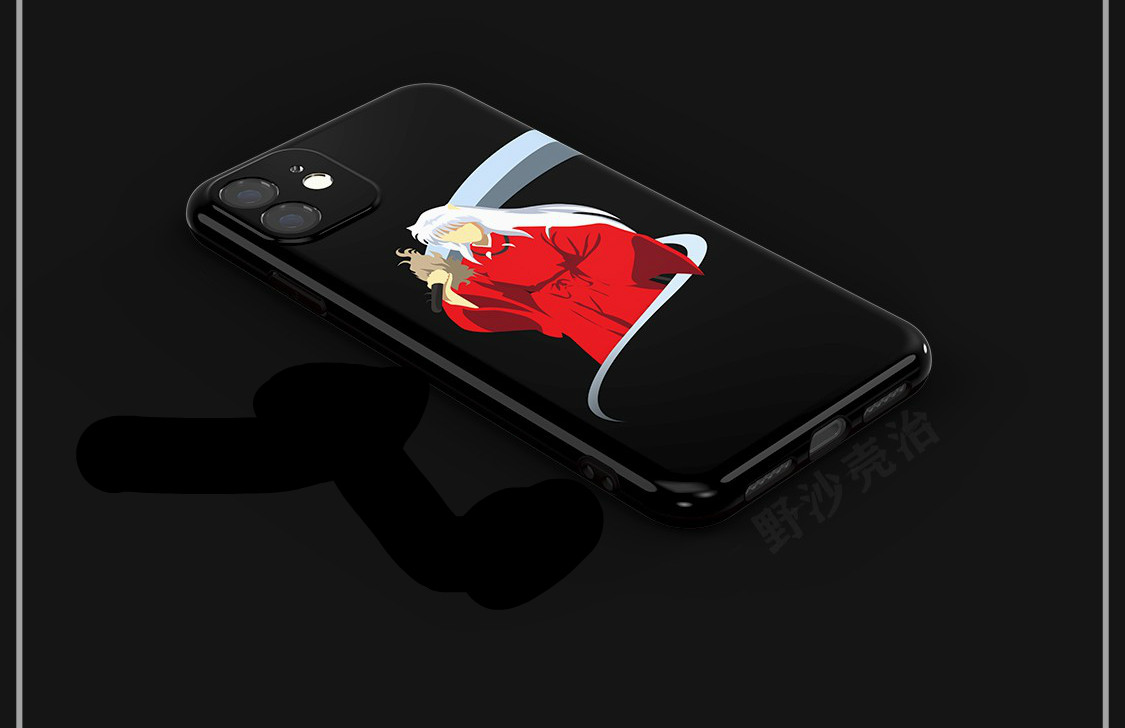 シンプル イラスト犬夜叉 日暮かごめ 桔梗スマホケースiPhone 11 Pro/11Pro Maxソフト男女