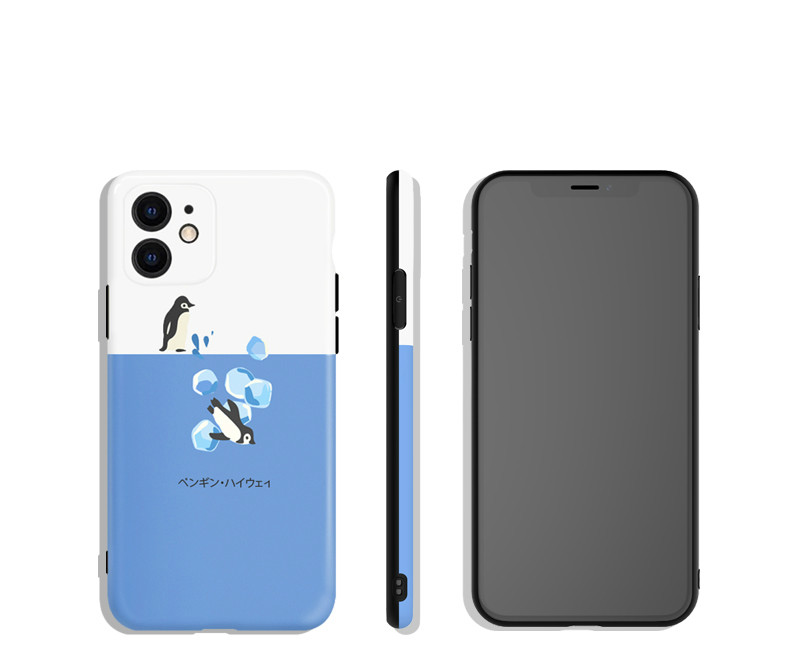 ケース ペンギンかわいいiPhone11携帯カバーお揃いXRカップル向け男女ペア11ProMax