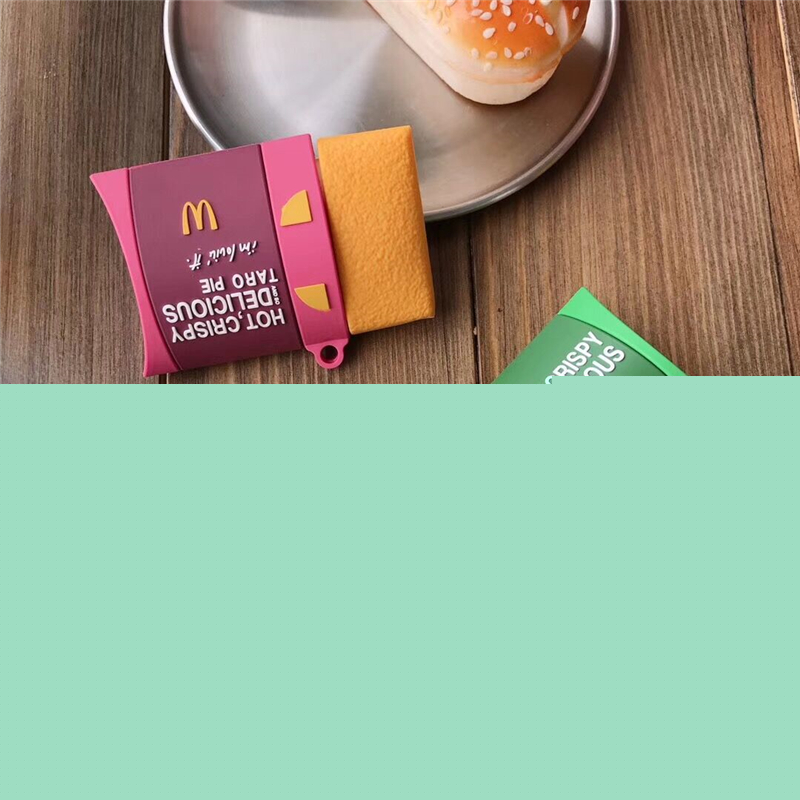 立体面白いイヤホンカバーお芋パイ食品サンプルairpodsケース個性的マクドナルド デザートAirPods1/2ケース