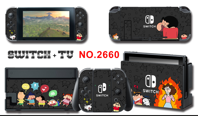 Nintendo Switchシール スイッチ専用スキンシール ステッカー スイッチケース人気かわいいピンク デコSwitch Lite野原しんのすけ