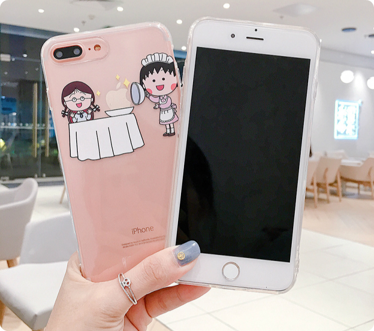 ちびまる子ちゃんiPhone XS/SE第2世代TPUソフト携帯カバー透明キャラクター アイフォン11/11 Pro Maxケースさくら