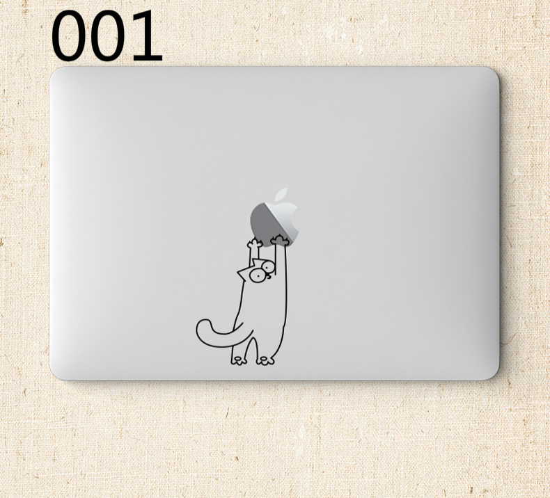 猫シール ロゴねこ面白いおしゃれスキンシール16 15.4 14 13 12インチねこ柄Macbook Air/Proステッカー