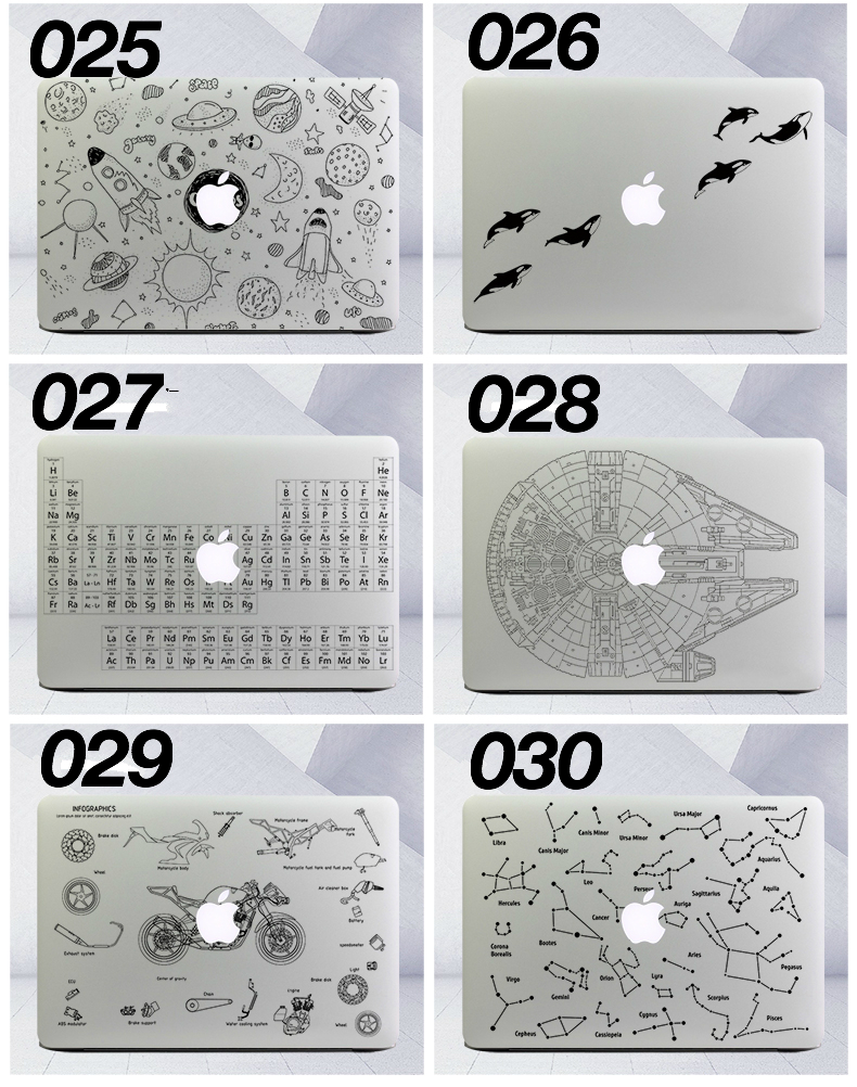 フルカバー macbook air 13クリア保護カバー両面ステッカー デコ可愛いイラスト デザイン