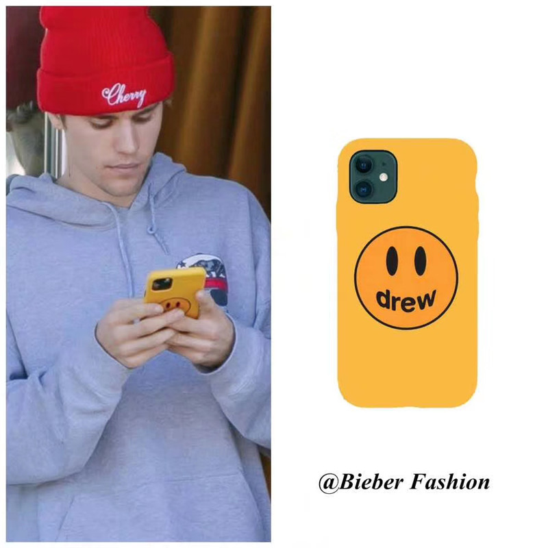 Drew justin bieber個性的iPhone12 mini/11ケースdrew house黄色アイフォン12 Pro Max/12 Pro/SE第2世代ドリューハウス