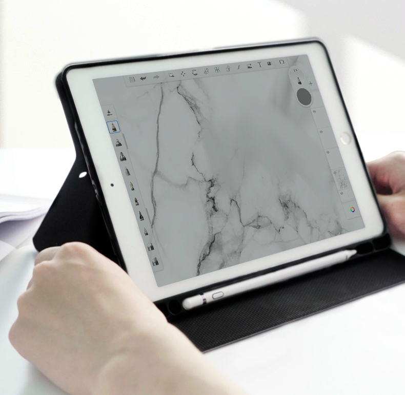 エレガント綺麗ネイビーipad proケース2020高級PUレザー製11星空タブレットair3 iPad Air4ケース第4世代