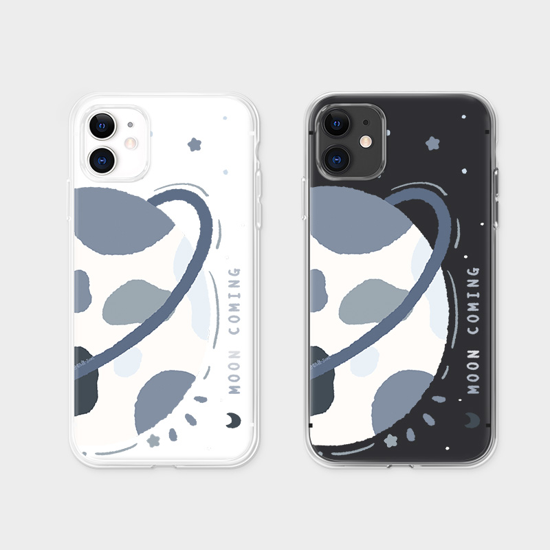 月と太陽アイフォンケースお揃い男女iphone7/8Plusシンプルイラスト透明xsmax iPhone 12 mini