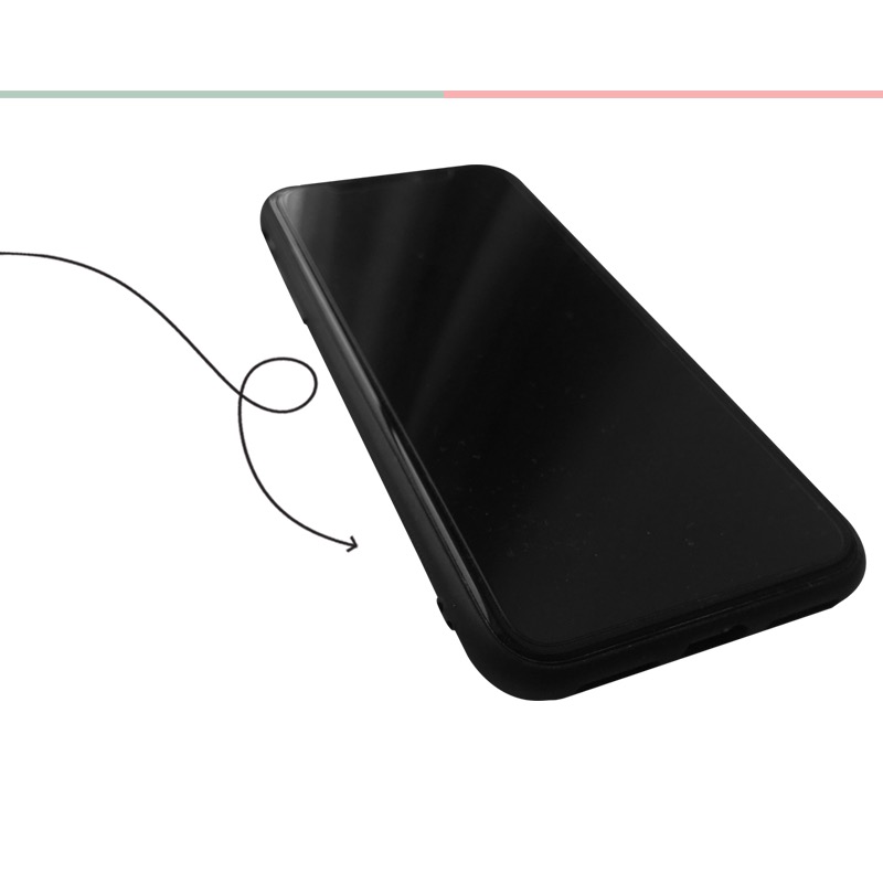 アイフォン12 miniキラキラ高級携帯カバーiPhone7/8Plusペアケース イラスト黒ブラック色