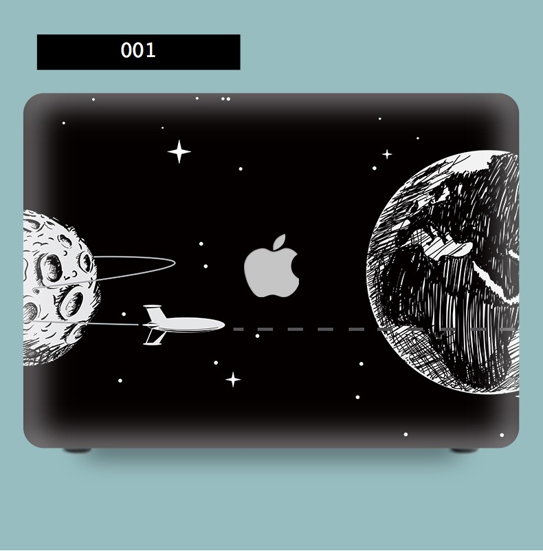 macbookair保護ケース飛行船 宇宙 月MacBook Pro 13 ケース カバー ロケット宇宙飛行士イラスト可愛