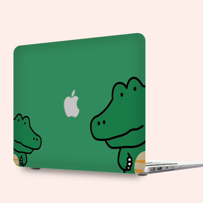 ハート柄ピンク可愛いMacBook Air 13 用 ケース 2018-2020恐竜イラスト保護ケース 薄型スリム軽量マックブックエアー