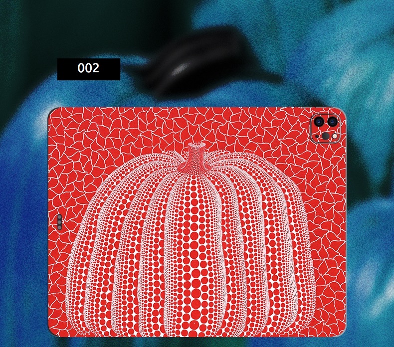 個性的12.9インチiPad Pro第4世代シール緑色 赤かぼちゃiPad Proデザインステッカー11インチ