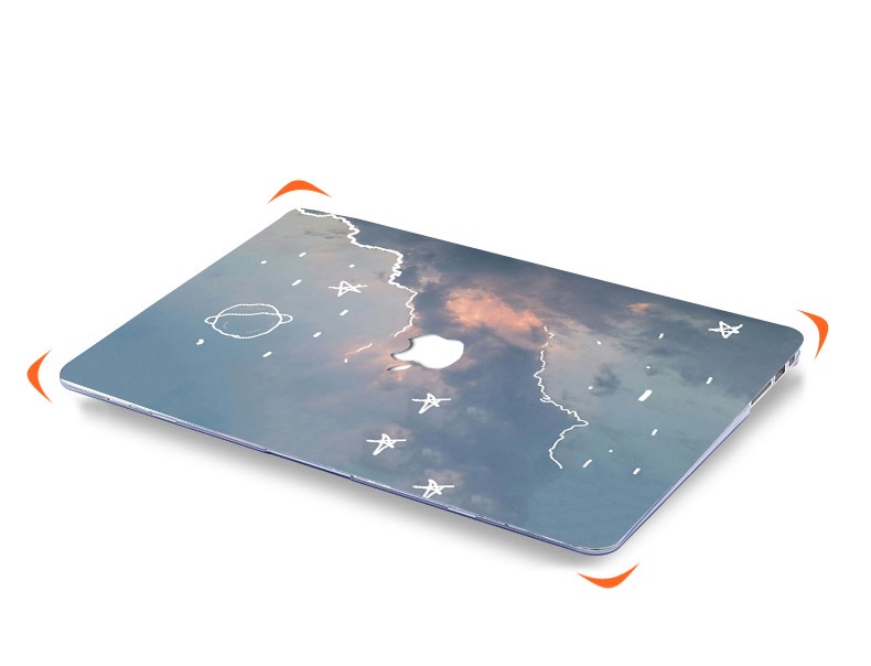 かわいいMacBook Air 13 2020 2019 ケース軽い 薄い清楚系 空と雲柄macbook air13.3Pro15.4インチ ハードカバー