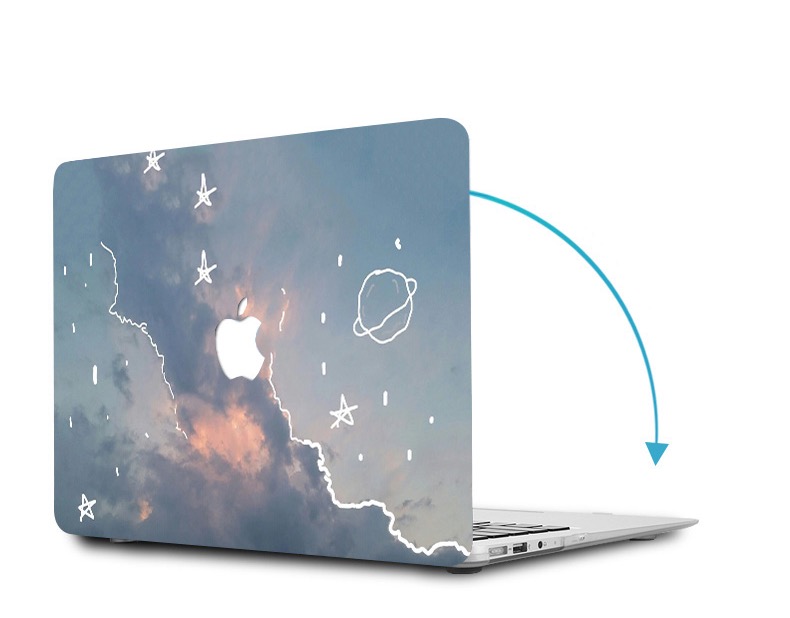 雲 空ケースかわいい月夜空2018-2020モデル エレガント高品質軽量MacBook
