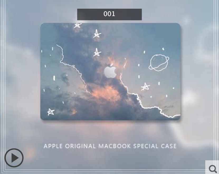 雲 空 清楚系MacBook Air 13月夜空2018-2020モデル エレガント高品質軽量MacBook