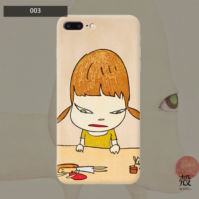 奈良美智iPhoneケース かわいい女の子イラストiPhone 12 Pro Max/12 miniソフトケース花魁 お団子ヘア