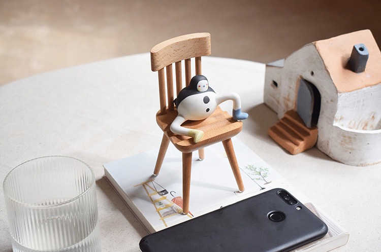 木製椅子携帯スタンド スマホタブレットスタンド ホルダー角度調整おしゃれ 椅子チェア卓上ipadスタンド