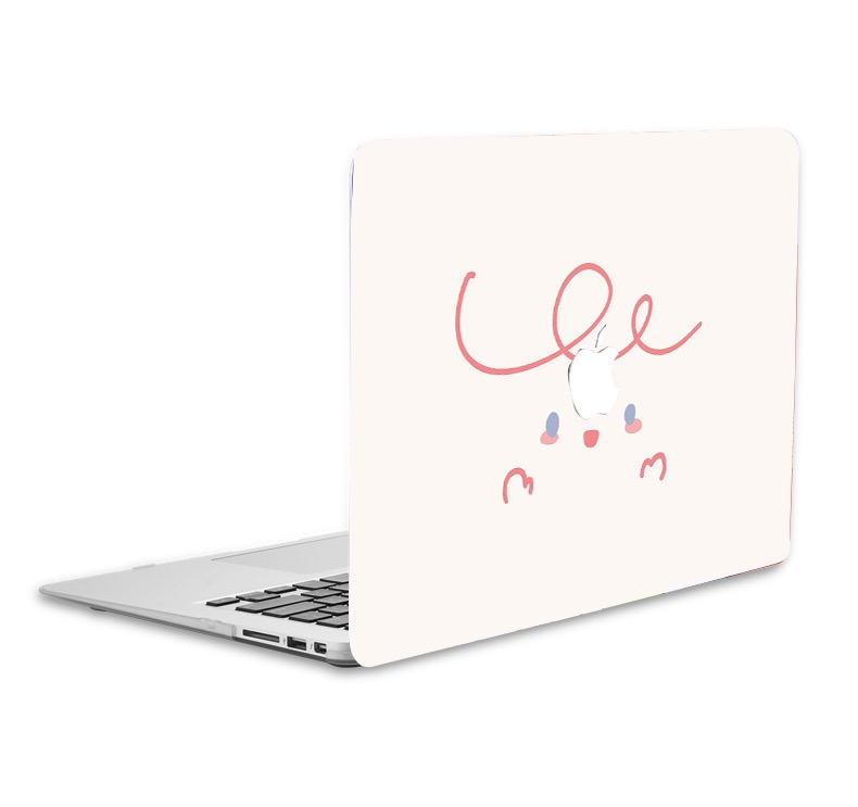 シンプル イラストMacBook Pro 13ケース清楚系Pro Retina 11 12 13 15インチ耐衝撃ホワイト色