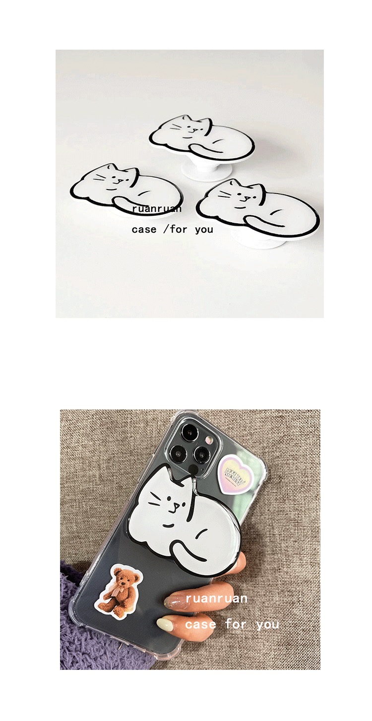 猫iPhone 12 Proスマホスタンド インスタ映えネコねこスマホ・タブレットに対応可動式スタンド可愛い