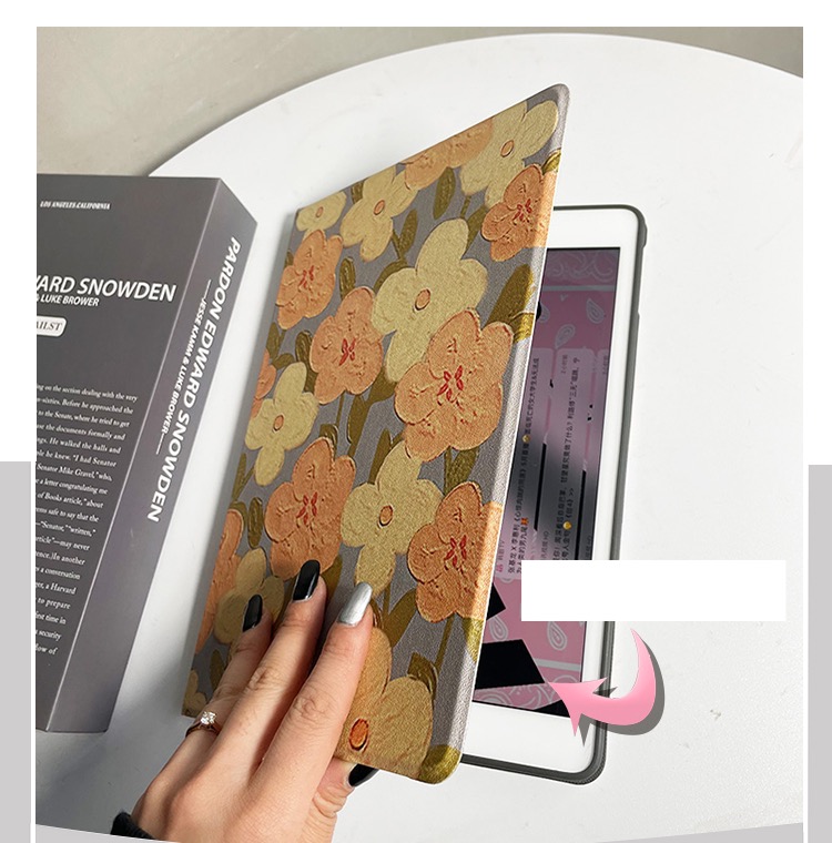 iPad2020保護ケース花柄エレガントair4アイパッドカバー可愛いタブレットケースiPadPro新型11インチair2/3
