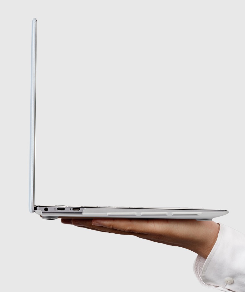 オレンジ色イラストMacBook Pro 13インチ かわいい雲柄 月 緑色 花薄型 耐衝撃 軽量 保護シェルカバー