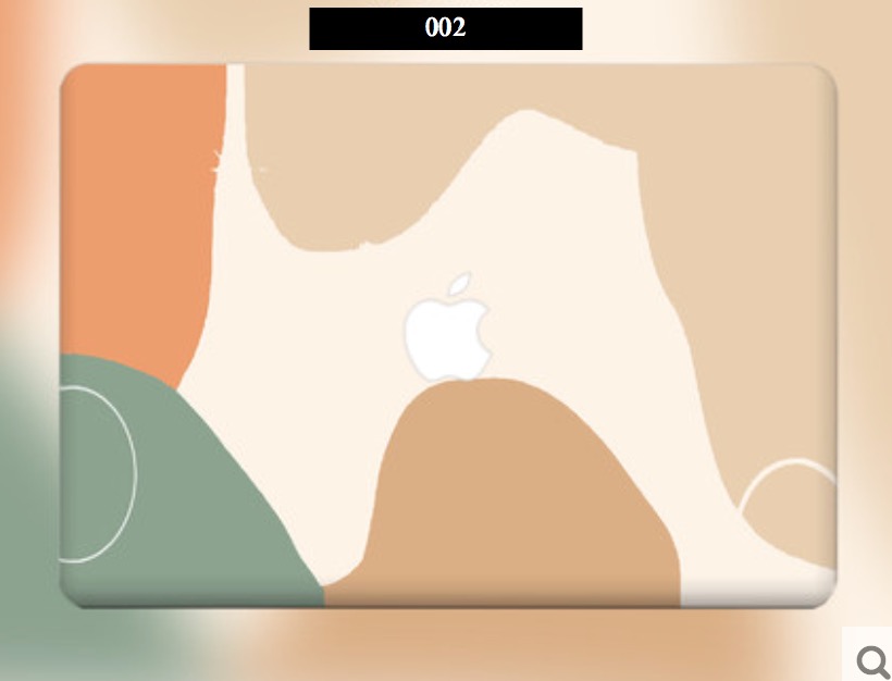 オレンジ色イラストMacBook Pro 13インチ ケース2020発売かわいい雲柄 月  保護シェルカバー