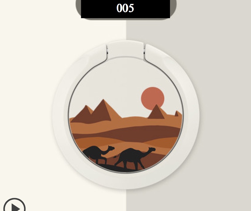 人気カーホルダー風景 砂漠 保護スマホケース丸いラウンド型リングホルダー携帯
