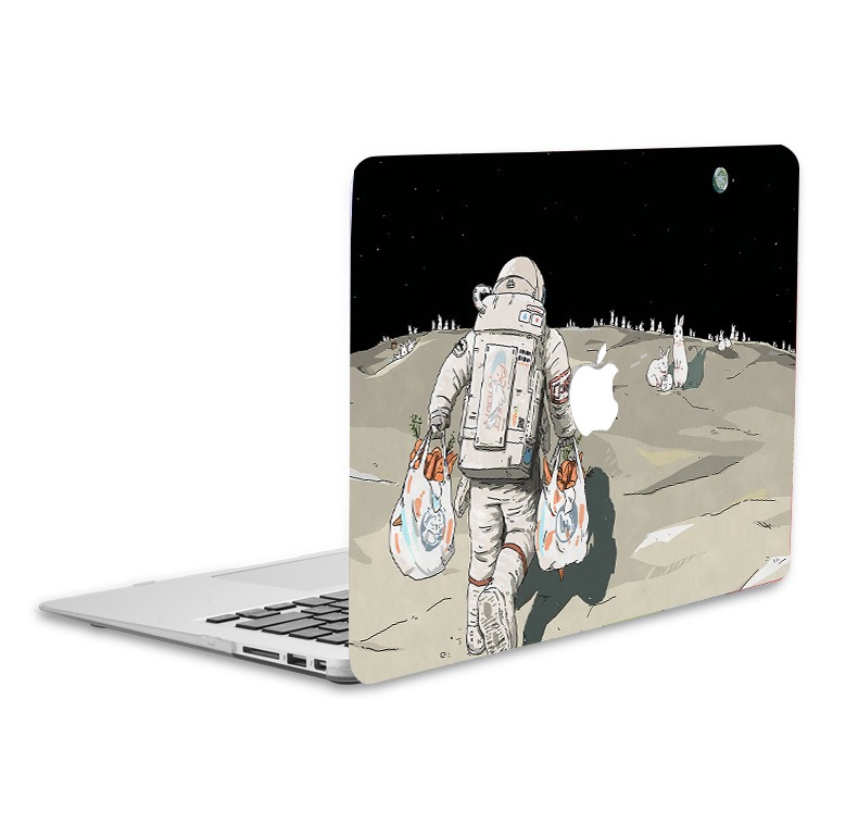 2021新型Macbook Air 13.3宇宙飛行士面白い 月ブラック ユニバース宇宙漫画マックブックエアー