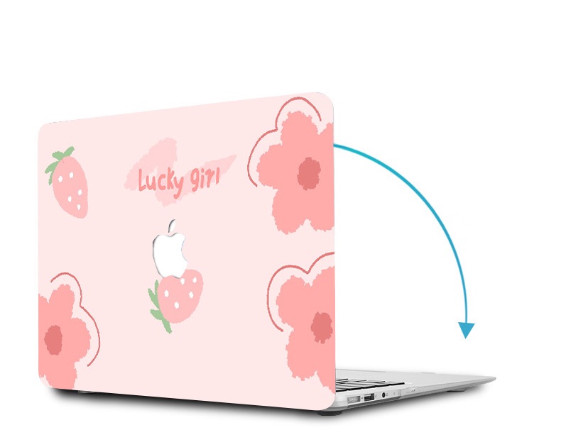 2021マックブックケース保護カバー シンプル花柄A2289清楚系MacBook Air 2020ケース A2179いちごピンク色