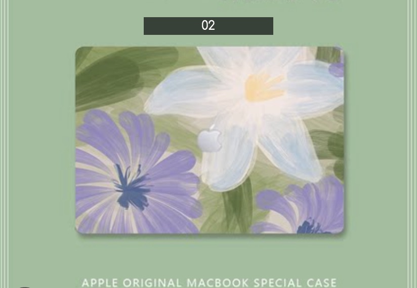 清楚系かわいい羽イラスト13インチMacBook Airプラスチック ハードケース花 綺麗耐衝撃保護シェルカバー