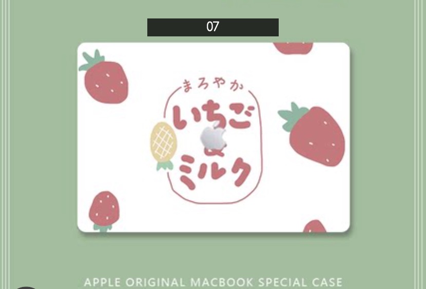 シェルカバー パープル ピンク Pro 12インチMacBookケースpro16いちごマックブック カバー