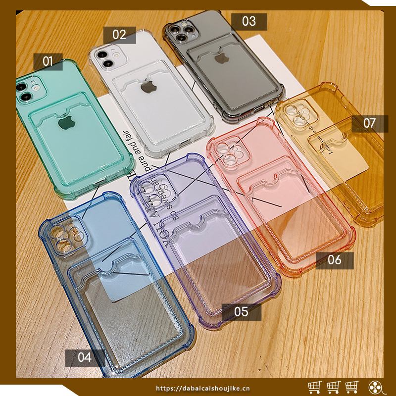 クリア青カード収納 保護カバーアイフォン13/11/12pro/maxケース透明iPhone13 Pro/xr背面ケース ブラック色