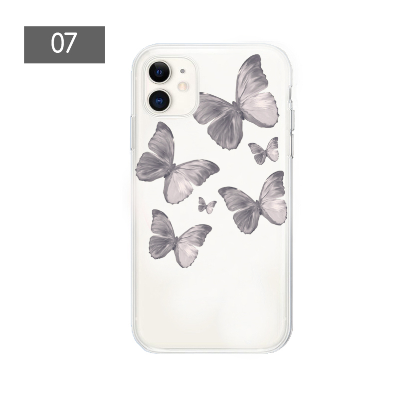 ケース透明綺麗ちょうちょ イラスト かわいいiPhone 12 Proカバー蝶々ちょうちょうレディース女性
