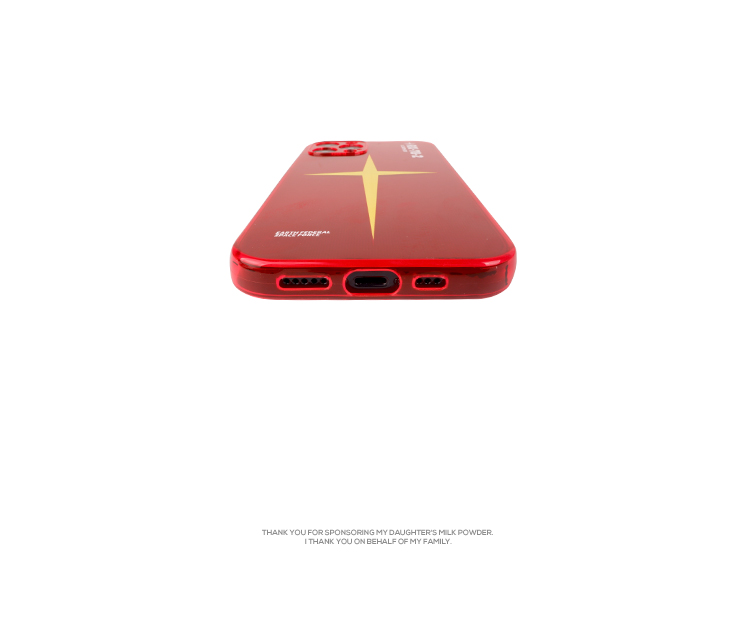 2号機iPhone12赤いiphone11レッド色RX-78-2 ガンダム スマホケース半透明