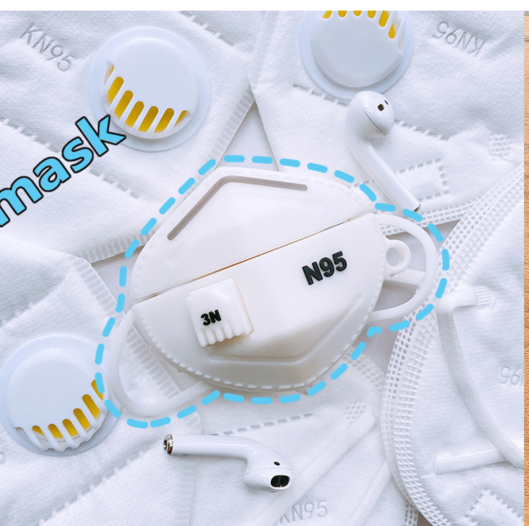 n95マスク可愛いAirpods 3 ケース ソフトシリコンN95マスクAirpods proケース おしゃれ 