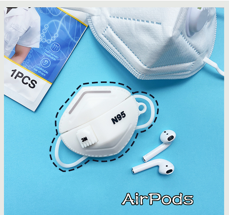 可愛いAirpods 3 ケース ソフトシリコンN95マスクAirpods proケース おしゃれ 