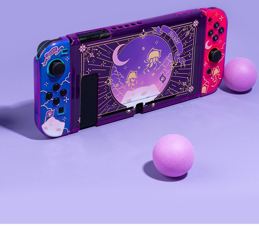 switchケース nsスイッチ ケース紫色コンパクト クリア保護 軽量 薄型カバーTPU