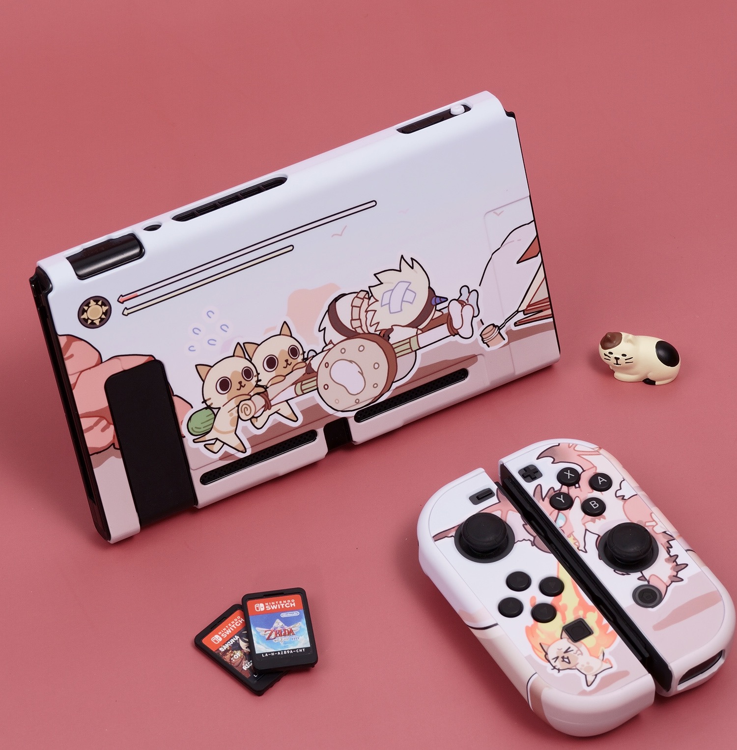 可愛いswitch専用ケース猫nsスイッチ スタンド機能switch耐衝撃 薄型 保護カバーねこ