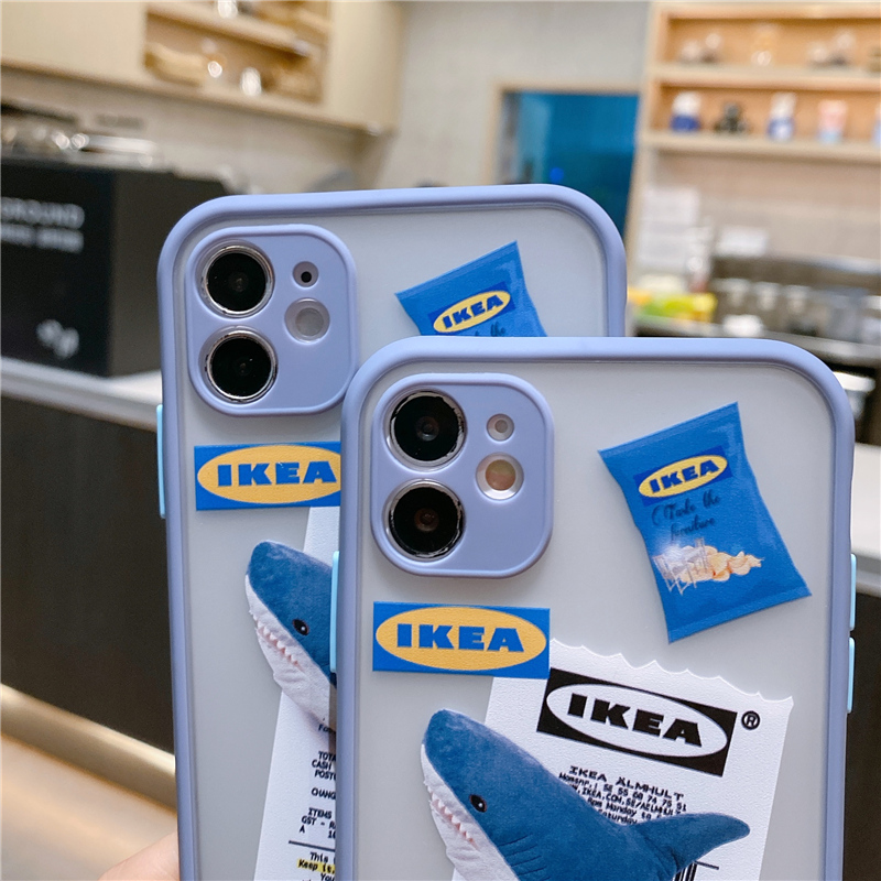 可愛いikea サメiPhone 13 Pro/12ケース透明iphone11proクリア個性的スマホケースXSMAXソフト